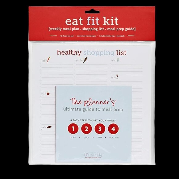 Fitlosophy Eat Fit Weekly Meal Planner, Shopping List and Meal Prep Guide - Picture 1 of 3